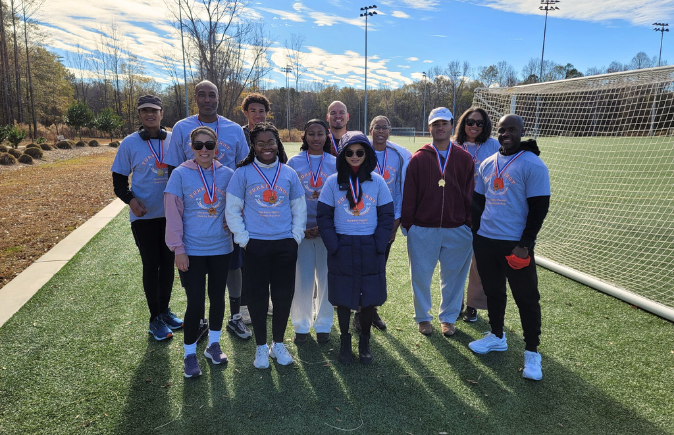 The Caring Transitions Team gathered at our 2025 Turkey Trot